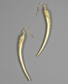 Give your look an exotic touch. These RACHEL Rachel Roy earrings are crafted in crystal accents and worn goldtone mixed metal. Approximate drop: 2-3/4 inches.