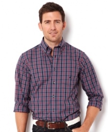 Plaid on this smart Nautica shirt makes an everyday outfit pop.