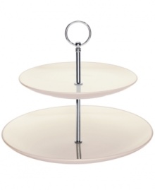 Full of possibilities, this ultra-versatile, two-tier hostess tray from Noritake's collection of Colorwave white dinnerware is half glossy, half matte and entirely timeless in durable stoneware. A fun piece for entertaining, made to mix and match with any of the other Colorwave hues. Full of possibilities, this ultra-versatile, two-tier hostess tray from Noritake's collection of Colorwave white dinnerware is half glossy, half matte and entirely timeless in durable stoneware. A fun piece for entertaining, made to mix and match with any of the other Colorwave hues.