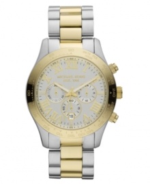 Stay gold with this handsome chronograph watch from Michael Kors.