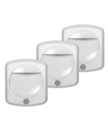 Illuminate your life with a three-pack of motion-sensing LED lights from The Platinum Collection. Illuminate your life with a three-pack of motion-sensing LED lights from The Platinum Collection.