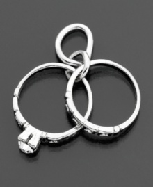 A partner for life, a best friend forever. This Rembrandt wedding rings charm is crafted in sterling silver. Approximate drop: 1/2 inches. A partner for life, a best friend forever. This Rembrandt wedding rings charm is crafted in sterling silver. Approximate drop: 1/2 inches.