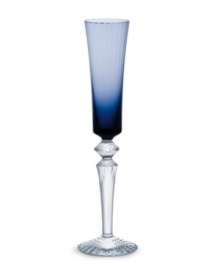 Play with color. Baccarat combines a midnight-blue gradient and beveled base in Mille Nuits Flutissimo flutes for a look that's both modern and classic. Strong lines in weighty, dishwasher-safe crystal lend bold, effortless elegance to every occasion. Play with color. Baccarat combines a midnight-blue gradient and beveled base in Mille Nuits Flutissimo flutes for a look that's both modern and classic. Strong lines in weighty, dishwasher-safe crystal lend bold, effortless elegance to every occasion.