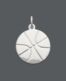 Score a slam dunk in this sporty style. Rembrandt charm features a sterling silver basketball -- the perfect gift for a star athlete! Approximate drop: 1 inch.