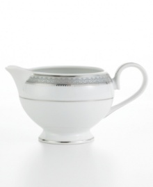 Well-suited for formal occasions, Mikasa's regal Platinum Crown dinnerware and dishes collection trims elegant white fine china with embossed platinum bands. Well-suited for formal occasions, Mikasa's regal Platinum Crown dinnerware and dishes collection trims elegant white fine china with embossed platinum bands.
