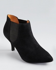 Chelsea boot details lend a trend-right touch a pointed toe bootie from Pour La Victoire.