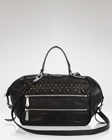 Embrace a downtown edge with this satchel from Sam Edelman. Crafted from leather, it flaunts a street-chic look with studded details. Embrace a downtown edge with this satchel from Sam Edelman. Crafted from leather, it flaunts a street-chic look with studded details.