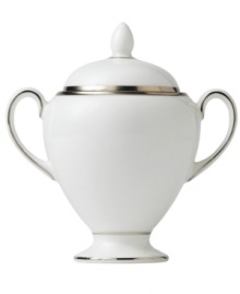 The classic, heirloom-quality Sterling dinnerware and dishes pattern by Wedgwood is designed for formal entertaining, in pristine white bone china banded with polished platinum. The classic, heirloom-quality Sterling dinnerware and dishes pattern by Wedgwood is designed for formal entertaining, in pristine white bone china banded with polished platinum.