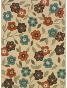 Landscape your floors -- indoors or out -- with this spring-fresh area rug from Sphinx. Featuring a pretty floral pattern made from soft and durable polypropylene that's tough, weather-resistant and easy to clean.