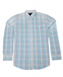 Rev up your weekend wardrobe with this plaid shirt from No Retreat. Rev up your weekend wardrobe with this plaid shirt from No Retreat.