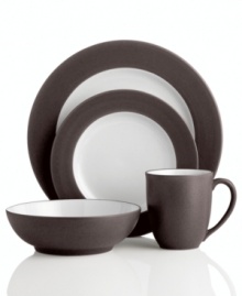 Make everyday meals a little more fun with a set of mix-and-match dinnerware and dishes from Noritake. Clean, modern shapes dressed in two contrasting hues-one glazed, one matte-create place settings with endless possibilities. Make everyday meals a little more fun with a set of mix-and-match dinnerware and dishes from Noritake. Clean, modern shapes dressed in two contrasting hues-one glazed, one matte-create place settings with endless possibilities.