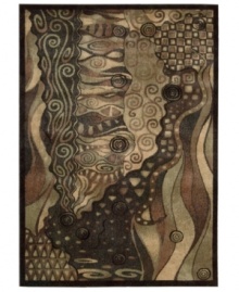 Take a trip into a new dimension of interior decor with this intriguingly abstract area rug. Black, beige and light burgundy tones blend together into a moving canvas of color and creativity. Crafted from Nourison's own unique mix of polypropylene and acrylic fibers, this modern piece offers a new form of expression in the home. Take a trip into a new dimension of interior decor with this intriguingly abstract area rug. Black, beige and light burgundy tones blend together into a moving canvas of color and creativity. Crafted from Nourison's own unique mix of polypropylene and acrylic fibers, this modern piece offers a new form of expression in the home.