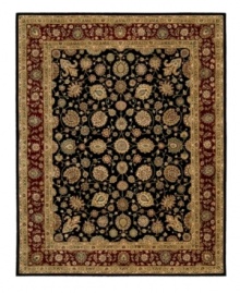 Introduce a combination of elegant Persian and European designs to your traditional home décor with this remarkable Nourison area rug. Hand-tufted with exceptional technique, this natural wool area rug features strands of genuine silk for exquisite detail that redefines luxury. Introduce a combination of elegant Persian and European designs to your traditional home décor with this remarkable Nourison area rug. Hand-tufted with exceptional technique, this natural wool area rug features strands of genuine silk for exquisite detail that redefines luxury.