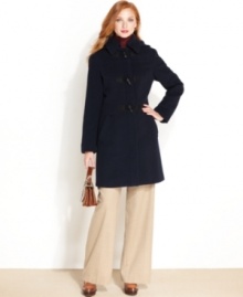 Nautica's timeless toggle coat looks chic now and for years to come. The attached hood and wool-blend fabric elegantly shield you from the elements. Nautica's timeless toggle coat looks chic now and for years to come. The attached hood and wool-blend fabric elegantly shield you from the elements.