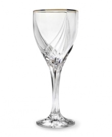 For nearly 150 years, Lenox has been renowned throughout the world as a premier designer and manufacturer of fine china, accessories, and stemware. In brilliantly faceted crystal accented with gold or platinum, the gold-accented, gracefully twirled Debut Gold wine glasses collection provides an impeccable accompaniment to your formal china and flatware. Qualifies for Rebate For nearly 150 years, Lenox has been renowned throughout the world as a premier designer and manufacturer of fine china, accessories, and stemware. In brilliantly faceted crystal accented with gold or platinum, the gold-accented, gracefully twirled Debut Gold wine glasses collection provides an impeccable accompaniment to your formal china and flatware. Qualifies for Rebate