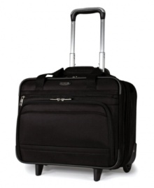 Tailored to the traveler's needs, this Samsonite rolling tote is designed with a slender, streamlined shape that doesn't compromise capacity. Lightweight even when loaded, it features plenty of organizational space, including a padded laptop compartment to keep your tech stuff safe. 10-year limited warranty. Qualifies for Rebate Tailored to the traveler's needs, this Samsonite rolling tote is designed with a slender, streamlined shape that doesn't compromise capacity. Lightweight even when loaded, it features plenty of organizational space, including a padded laptop compartment to keep your tech stuff safe. 10-year limited warranty. Qualifies for Rebate