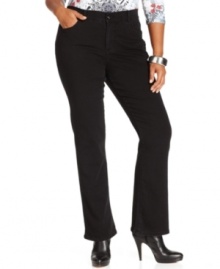 Slimming favorites: Style&co.'s bootcut plus size jeans with flattering tummy control.