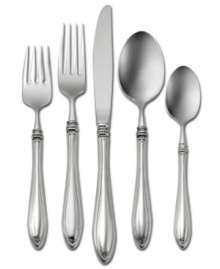 Oneida, famous for nearly a century of superior metal craftsmanship, introduces the simple and elegant Sheraton flatware set in 18/10 stainless steel. Part of the Patterns for a Lifetime series, this place settings collection will always be available for replacement. Oneida, famous for nearly a century of superior metal craftsmanship, introduces the simple and elegant Sheraton flatware set in 18/10 stainless steel. Part of the Patterns for a Lifetime series, this place settings collection will always be available for replacement.