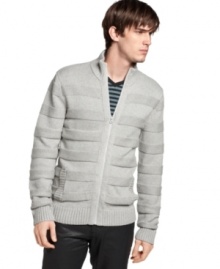 Texture messaging. Send your style loud and clear with this tonal striped sweater from Bar III. Texture messaging. Send your style loud and clear with this tonal striped sweater from Bar III.