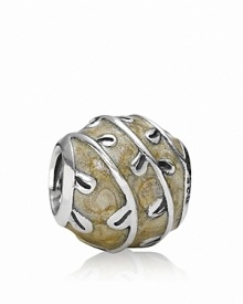 Organic lines and bright color bring this silver and enamel PANDORA charm to life. Organic lines and bright color bring this silver and enamel PANDORA charm to life.
