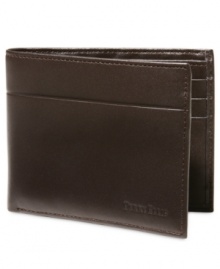 Slim down your accessory style with this sleek wallet from Perry Ellis.