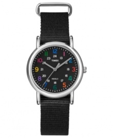 The Timex Weekender collection is the perfect watch for a stylish yet casual look. With playful color and an accessible slip-through strap. The Timex Weekender collection is the perfect watch for a stylish yet casual look. With playful color and an accessible slip-through strap.