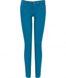 Embrace the seasons passion for bold pops of eye-catching color with these chic, bright blue skinny jeans from Current Elliott - On-trend, 7/8 cut crops at ankles - Low rise, ultra-fitted silhouette flatters every curve - Traditional five-pocket style with belt loops, zip fly and button closure - Sexy and cool, easily dressed up or down - Pair with a tank, blazer and oxfords, or go for a more casual look with a tunic top or boyfriend cardigan and flats Embrace the seasons passion for bold pops of eye-catching color with these chic, bright blue skinny jeans from Current Elliott - On-trend, 7/8 cut crops at ankles - Low rise, ultra-fitted silhouette flatters every curve - Traditional five-pocket style with belt loops, zip fly and button closure - Sexy and cool, easily dressed up or down - Pair with a tank, blazer and oxfords, or go for a more casual look with a tunic top or boyfriend cardigan and flats