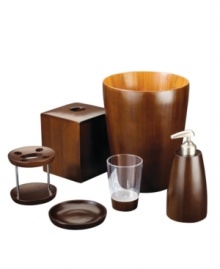 Give your bath a sleek, natural look with the Boomba lotion pump, featuring smooth bamboo wood for sophistication with a decidedly exotic appeal. Give your bath a sleek, natural look with the Boomba lotion pump, featuring smooth bamboo wood for sophistication with a decidedly exotic appeal.