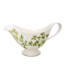 A natural for casual dining, the Althea Nova gravy boat by Villeroy & Boch features durable porcelain planted with delicate herbs for a look that's fresh from the garden. A natural for casual dining, the Althea Nova gravy boat by Villeroy & Boch features durable porcelain planted with delicate herbs for a look that's fresh from the garden.