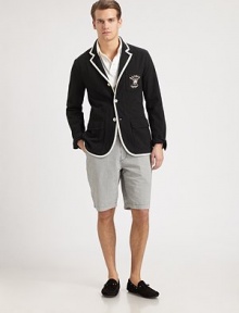 The epitome of timeless preppy style, the essential seersucker short is a perfect lightweight option for the warmer weather.Flat-front styleSide slash, back welt pocketsFront coin pocketInseam, about 10CottonMachine washImported The epitome of timeless preppy style, the essential seersucker short is a perfect lightweight option for the warmer weather.Flat-front styleSide slash, back welt pocketsFront coin pocketInseam, about 10CottonMachine washImported