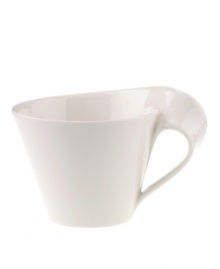 A hybrid of Asian-inspired style and modern details, the New Wave Caffé café au lait cup from Villeroy & Boch's dinnerware and dishes collection lends impromptu or informal gatherings sophistication. The unique, shape and warm, creamy glaze combine for a truly eye-catching effect. 13.5 oz capacity. A hybrid of Asian-inspired style and modern details, the New Wave Caffé café au lait cup from Villeroy & Boch's dinnerware and dishes collection lends impromptu or informal gatherings sophistication. The unique, shape and warm, creamy glaze combine for a truly eye-catching effect. 13.5 oz capacity.