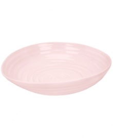 Celebrated chef and writer Sophie Conran introduces dinnerware designed for every step of the meal, from oven to table. A ribbed texture gives this pink Portmeirion pasta bowl the charm of traditional hand-thrown pottery. Celebrated chef and writer Sophie Conran introduces dinnerware designed for every step of the meal, from oven to table. A ribbed texture gives this pink Portmeirion pasta bowl the charm of traditional hand-thrown pottery.