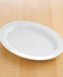 From formal to just plain fun, this classic oval tray serves any occasion. The appealing coupe shape coordinates with most any decor, and the generous size fits all your favorite entrees. From formal to just plain fun, this classic oval tray serves any occasion. The appealing coupe shape coordinates with most any decor, and the generous size fits all your favorite entrees.