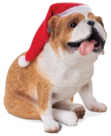 Bark up the right tree with a Christmas ornament for your dog – or a fellow animal lover! A lovable bulldog is ready for holiday treats, dressed in a red stocking cap. From Sandicast. Bark up the right tree with a Christmas ornament for your dog – or a fellow animal lover! A lovable bulldog is ready for holiday treats, dressed in a red stocking cap. From Sandicast.