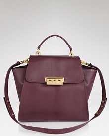 Throw something chic over your shoulder with this top handle satchel from Z Spoke Zac Posen. In leather with a shapely silhouette, it's the bag that no outfit should be without. Throw something chic over your shoulder with this top handle satchel from Z Spoke Zac Posen. In leather with a shapely silhouette, it's the bag that no outfit should be without.