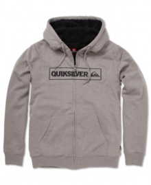 Stay warm this season with this trendy sherpa lined hoodie by Quiksilver. Stay warm this season with this trendy sherpa lined hoodie by Quiksilver.