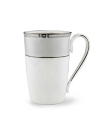 An art deco inspired design, platinum trim and metallic dots lend the Westerly Platinum mug sophisticated polish. This versatile collection perfectly coordinates with a variety of stemware and table linens. Qualifies for Rebate An art deco inspired design, platinum trim and metallic dots lend the Westerly Platinum mug sophisticated polish. This versatile collection perfectly coordinates with a variety of stemware and table linens. Qualifies for Rebate