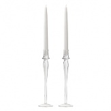 Create an elegant ambience from warm light and contemporary design with these tall glass candleholders from Billy Cotton.