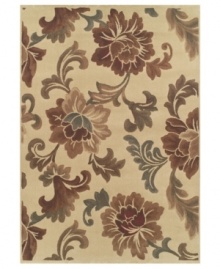 A rug that passes luster! Dalyn's gorgeous ivory Capri rug features a bold floral motif with a truly lustrous finish. Woven of long-wearing polypropylene, the rug is an ideal accent for high-traffic areas, bringing wonderfully modern, low-maintenance style to your home!