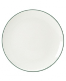 Mix and match these splashes of color for a tabletop with endless possibility! The modern coupe shape and two-tone hues mean this salad plate will bring life to any décor. Select pieces in your favorite shades to create a customized dinnerware collection. Mix and match these splashes of color for a tabletop with endless possibility! The modern coupe shape and two-tone hues mean this salad plate will bring life to any décor. Select pieces in your favorite shades to create a customized dinnerware collection.