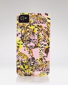 Let Rebecca Minkoff give your gadget a hit of print with this iPhone case, splashed in a wildly vibrant motif. Let Rebecca Minkoff give your gadget a hit of print with this iPhone case, splashed in a wildly vibrant motif.