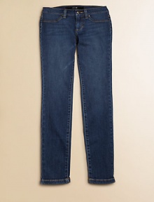 Ultra-sleek and ultra-stretchy in a slim-fitting silhouette with authentic jean-style detailing.Front button closureWaistband with belt loopsZip flyFront slash pocketsBack patch pockets58% cotton/39% rayon/3% spandexMachine washImported Ultra-sleek and ultra-stretchy in a slim-fitting silhouette with authentic jean-style detailing.Front button closureWaistband with belt loopsZip flyFront slash pocketsBack patch pockets58% cotton/39% rayon/3% spandexMachine washImported