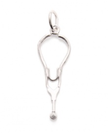 Just what the doctor ordered! Rembrandt's stethoscope charm commemorates--and celebrates--the skill and devotion of medical professionals. Crafted in sterling silver. Approximate drop: 1-1/4 inches.