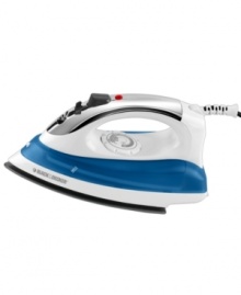 Faster, smoother results. This Black & Decker steam iron lives up to its namesake, making quick and easy work of even the toughest jobs with a full range of fabric settings and powerful steam that you can control. Two-year limited warranty. Model IRO175W.