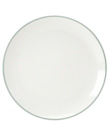 Mix and match these splashes of color for a tabletop with endless possibility! The modern coupe shape and two-tone hues mean these Noritake dinner plates will bring life to any décor. Select pieces in your favorite shades to create a customized dinnerware collection. Mix and match these splashes of color for a tabletop with endless possibility! The modern coupe shape and two-tone hues mean these Noritake dinner plates will bring life to any décor. Select pieces in your favorite shades to create a customized dinnerware collection.