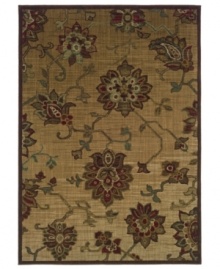 Love every inch of your decor. This fabulous area rug features beautiful, deep-red medallions on a shimmering beige background. Perfect for any room, from the den to the dining room, the Allure area rug offers sweet looks in every home.