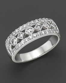 Dazzling diamonds make a brilliant pairing with 14K white gold. Dazzling diamonds make a brilliant pairing with 14K white gold.