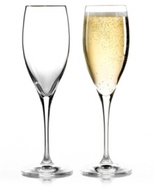 Champagne has never tasted as sweet as in this tall, elegantly narrow glass. Designed to add more bubbles to your bubbly, each glass has etched fizz marks on the interior provide a rough surface on which bubbles form, allowing them to rise to the surface in a steady stream. Stands 8 5/8 tall and holds 8 1/2 ounces of sparkling wine. First from left. Champagne has never tasted as sweet as in this tall, elegantly narrow glass. Designed to add more bubbles to your bubbly, each glass has etched fizz marks on the interior provide a rough surface on which bubbles form, allowing them to rise to the surface in a steady stream. Stands 8 5/8 tall and holds 8 1/2 ounces of sparkling wine. First from left.