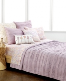 Bring casual comfort to your Style&co. bed with this quilt, featuring rows of plush pleating in a chic lavender tone for a soothing look and feel. Bring casual comfort to your Style&co. bed with this quilt, featuring rows of plush pleating in a chic lavender tone for a soothing look and feel.