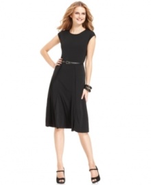 The little black dress gets ready for work in this Jones New York look. The removable belt creates a tailored, figure-flattering touch, too!